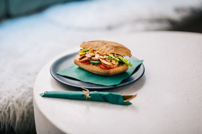 Dions veggie delight sub with fresh vegetables